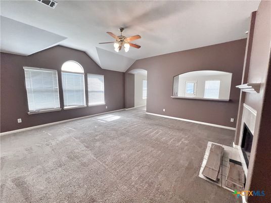 Empty room, Fireplace, Interior