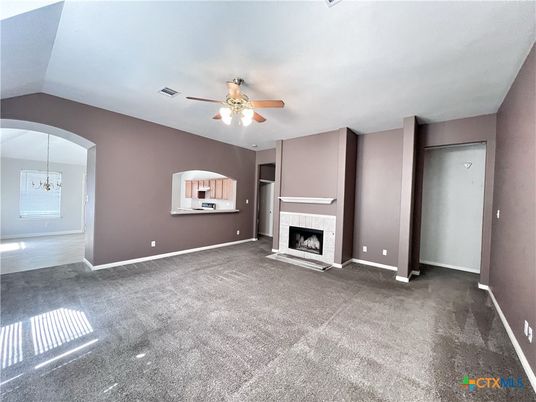 Empty room, Fireplace, Interior