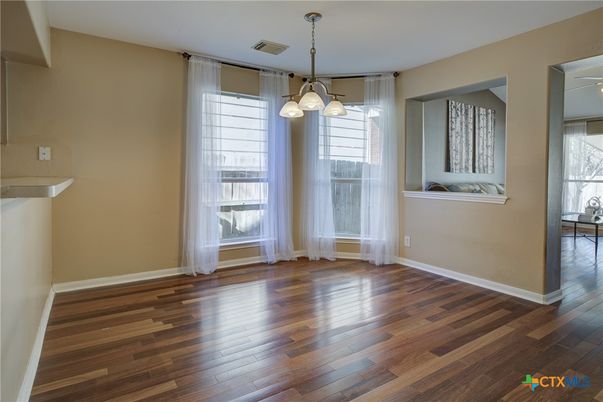 Empty room, Interior, Pendant Lights, Wood Texture Flooring