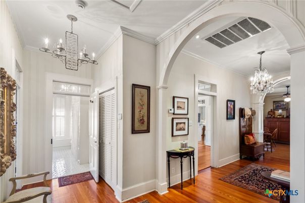 Chandelier, Interior, Wood Texture Flooring