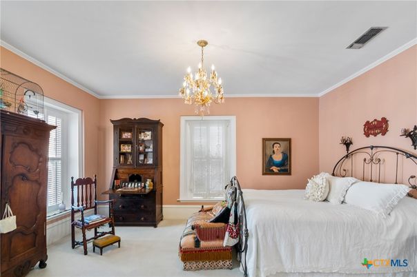 Bedroom, Chandelier, Interior