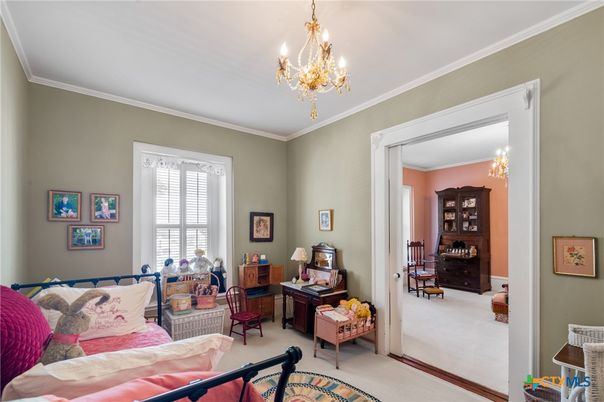 Bedroom, Chandelier, Interior