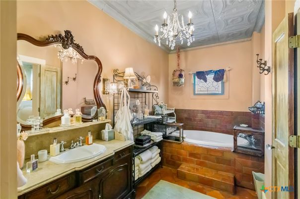 Bathroom, Chandelier, Interior