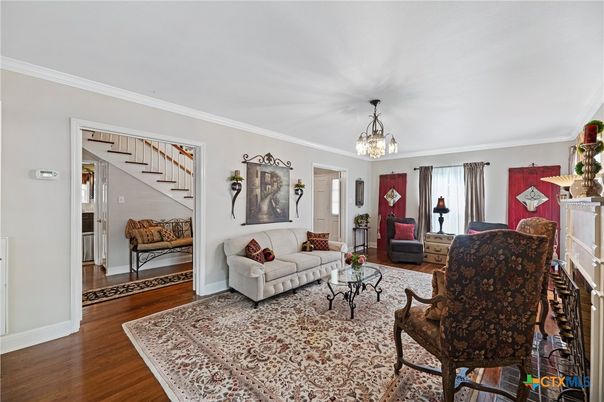 Chandelier, Interior, Living room, Wood Texture Flooring