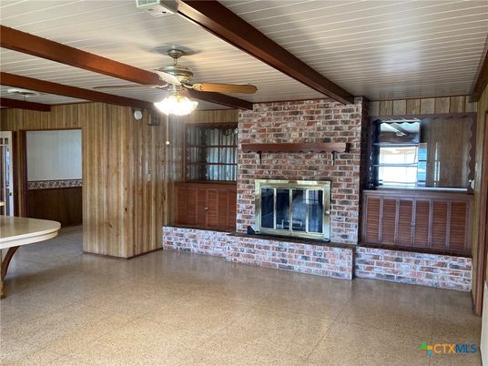 Fireplace, Interior, Stone Walls, Wooden Beams