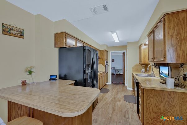 Interior, Kitchen, Wood Texture Flooring