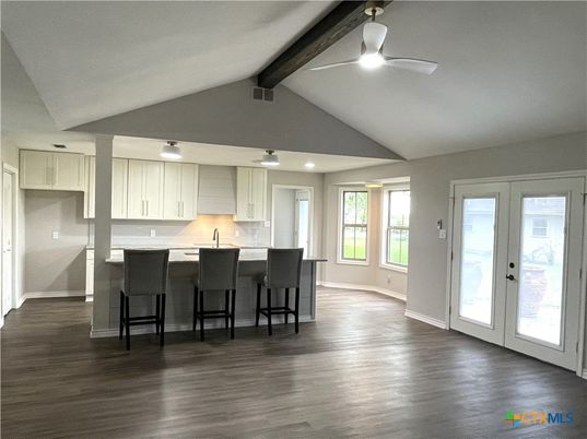 Interior, Kitchen, Wooden Beams, Wood Texture Flooring