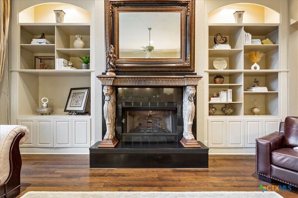 Fireplace, Interior, Wood Texture Flooring