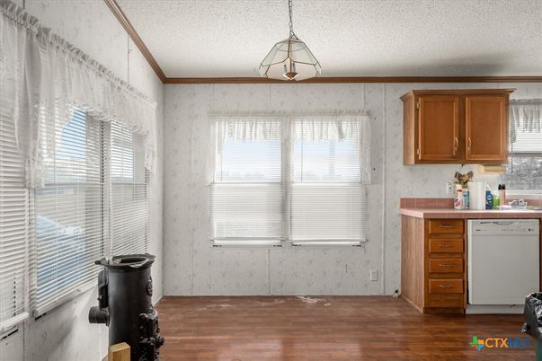 Interior, Kitchen, Pendant Lights, Wood Texture Flooring