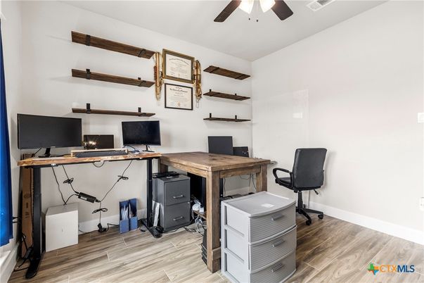 Home Office, Interior, Wood Texture Flooring