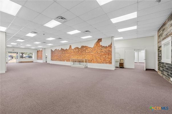 Empty room, Interior, Recessed Lighting, Stone Walls