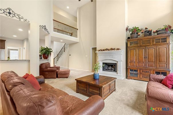 Fireplace, Interior, Living room, Recessed Lighting