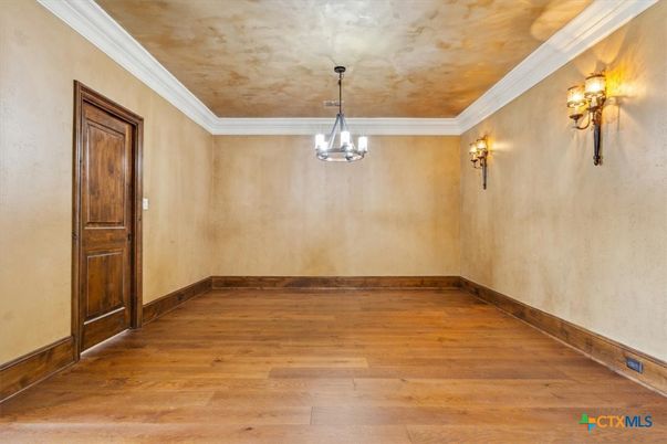 Empty room, Interior, Pendant Lights, Wood Texture Flooring