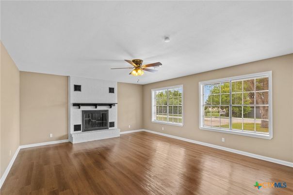 Empty room, Fireplace, Interior, Wood Texture Flooring
