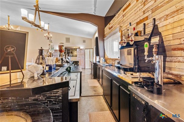 Chandelier, Interior, Kitchen, Wooden Walls
