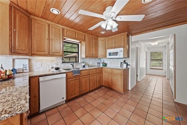 Interior, Kitchen, Recessed Lighting, Wooden Ceilings