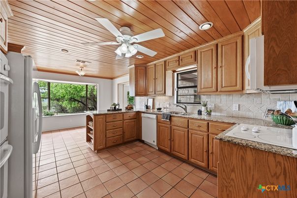 Interior, Kitchen, Recessed Lighting, Wooden Ceilings