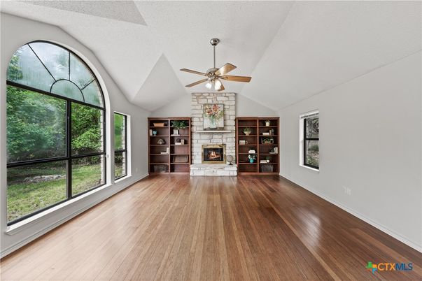 Empty room, Fireplace, Interior, Wood Texture Flooring
