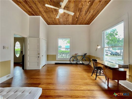 Home Office, Interior, Wooden Ceilings, Wood Texture Flooring