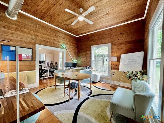 Home Office, Interior, Wooden Ceilings, Wood Texture Flooring, Wooden Walls