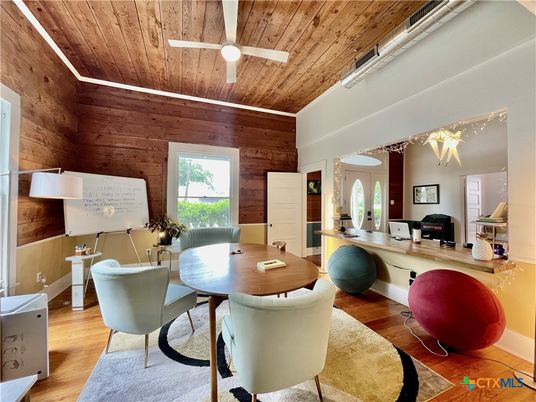 Dining room, Interior, Wooden Ceilings, Wood Texture Flooring, Wooden Walls
