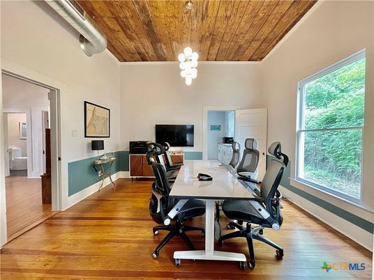 Home Office, Interior, Wooden Ceilings, Wood Texture Flooring