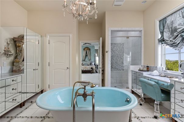Bathroom, Chandelier, Free Standing Baths, Interior