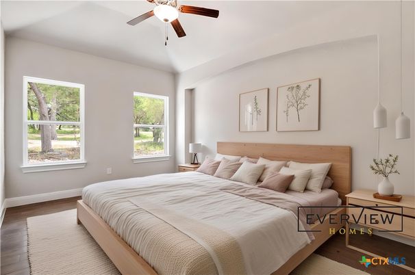 Bedroom, Interior, Wood Texture Flooring