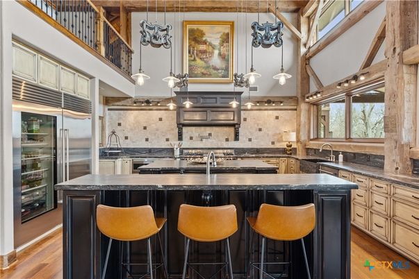 Interior, Kitchen, Pendant Lights, Stainless Steel Appliances, Wood Texture Flooring