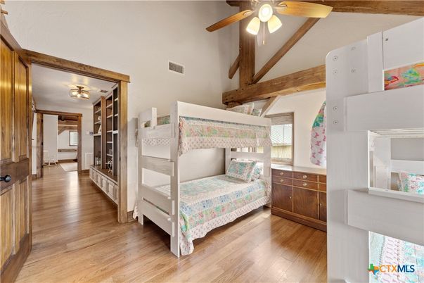 Bedroom, Interior, Wooden Beams, Wood Texture Flooring