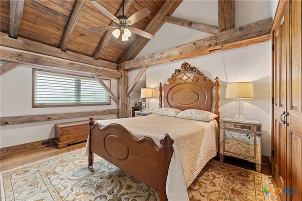 Bedroom, Interior, Wooden Beams, Wooden Ceilings, Wood Texture Flooring