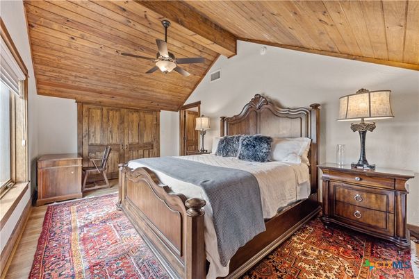 Bedroom, Interior, Wooden Beams, Wooden Ceilings, Wood Texture Flooring, Wooden Walls