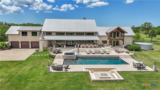 Attached, Backyard, Exterior, Facade, Brick Facade, Pool, None