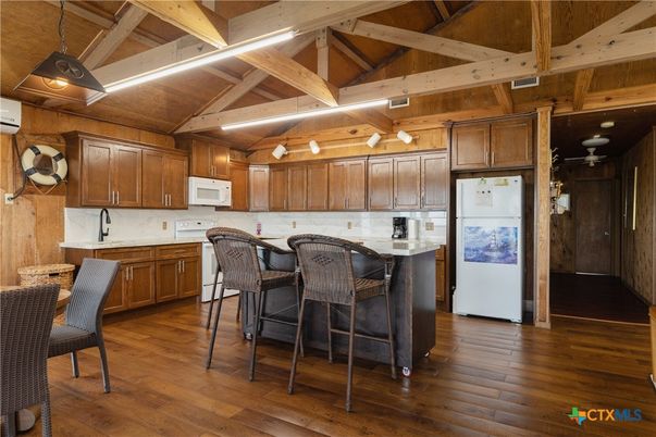 Interior, Kitchen, Pendant Lights, Wooden Beams, Wooden Ceilings, Wood Texture Flooring, Wooden Walls