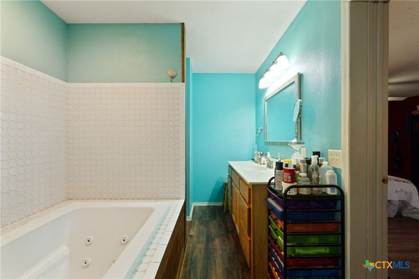 Bathroom, Interior, Wood Texture Flooring