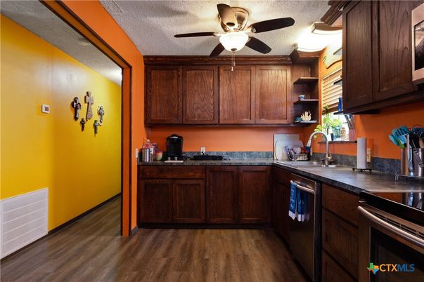 Interior, Kitchen, Wood Texture Flooring
