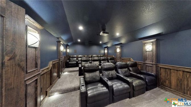Home Theatre Room, Interior, Projection Screen, Recessed Lighting, Theatre Room