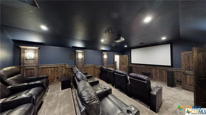 Home Theatre Room, Interior, Projection Screen, Recessed Lighting, Theatre Room