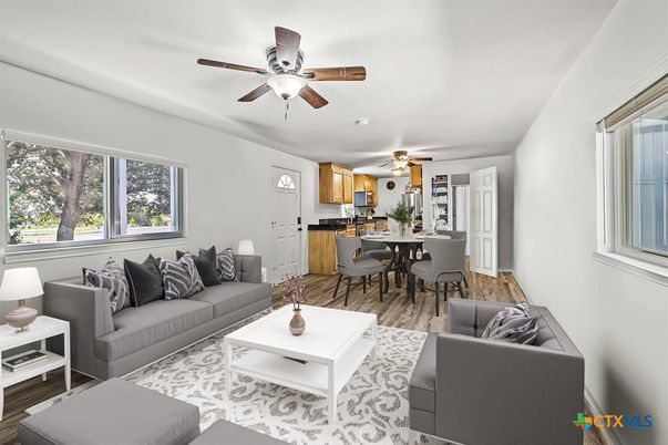 Dining room, Interior, Kitchen, Living room, Wood Texture Flooring