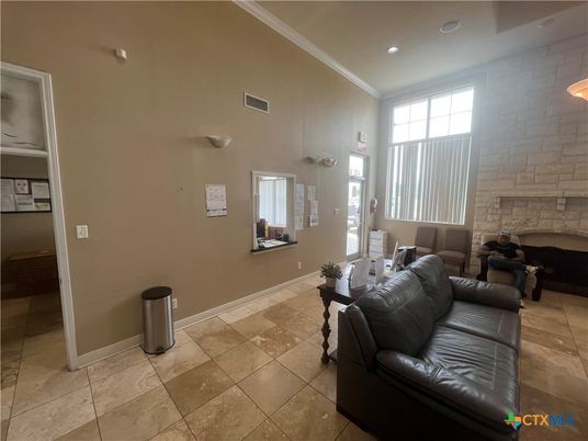 Interior, Living room, Recessed Lighting, Stone Walls