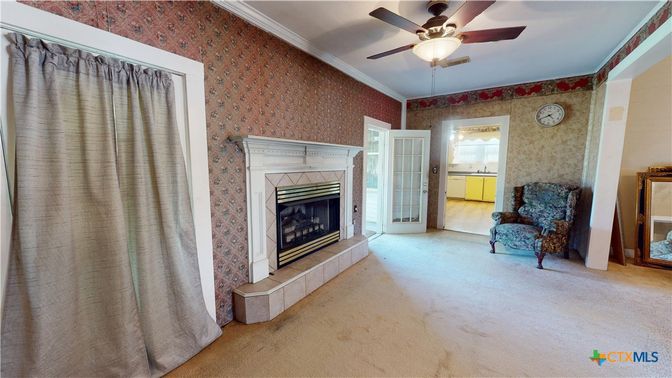 Empty room, Fireplace, Interior