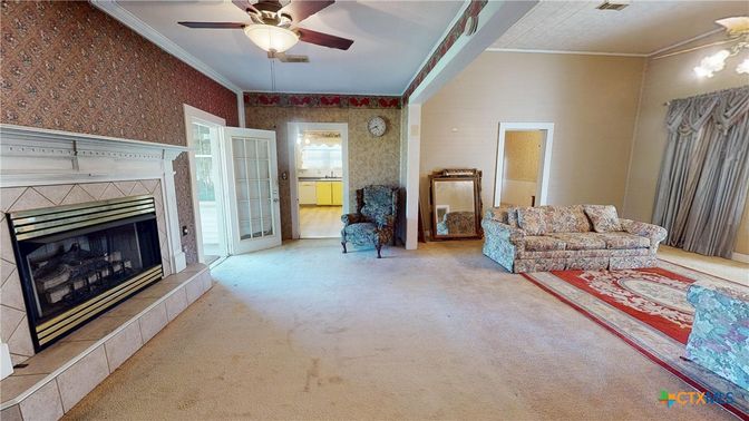 Empty room, Fireplace, Interior, Living room