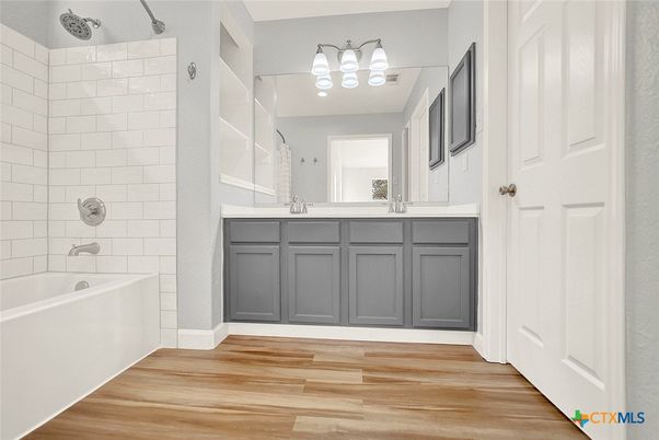 Bathroom, Interior, Wood Texture Flooring
