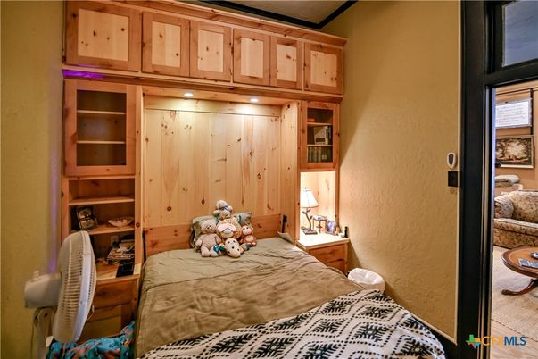 Bedroom, Interior, Recessed Lighting, Wooden Walls