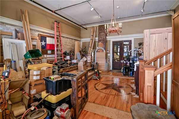 Chandelier, Interior, Wood Texture Flooring