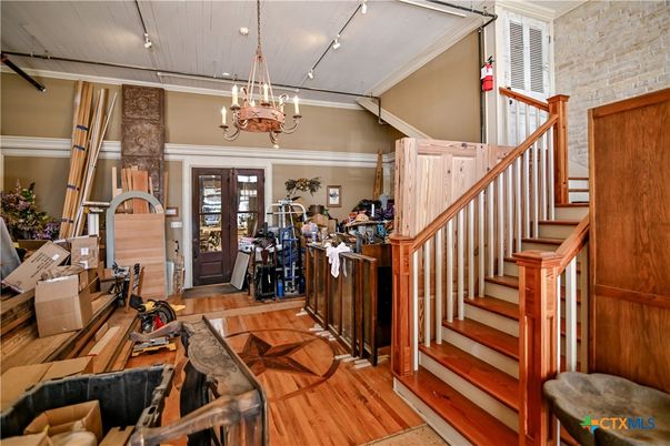 Chandelier, Interior, Recessed Lighting, Wood Texture Flooring