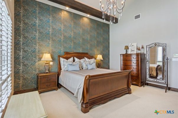 Bedroom, Chandelier, Interior, Recessed Lighting