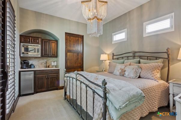 Bedroom, Chandelier, Interior