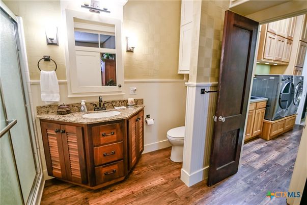 Bathroom, Interior, Wood Texture Flooring