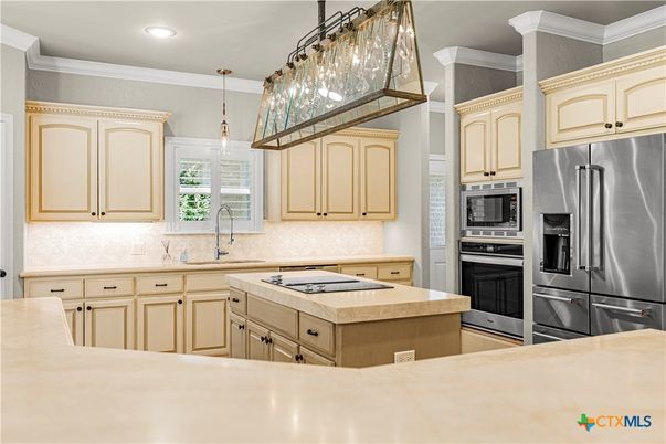 Interior, Kitchen, Pendant Lights, Recessed Lighting, Stainless Steel Appliances